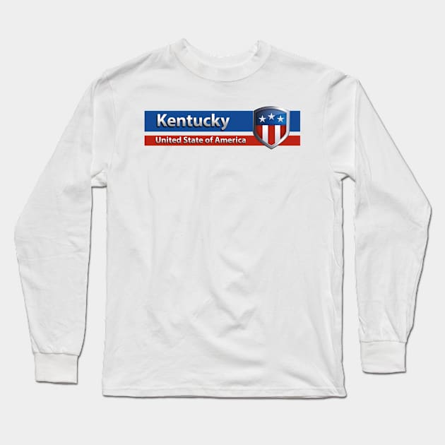 Kentucky - United State of America Long Sleeve T-Shirt by Steady Eyes